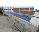 50 cm breed, 11,60 meter lengte. Gebruikt. RVS transportband.